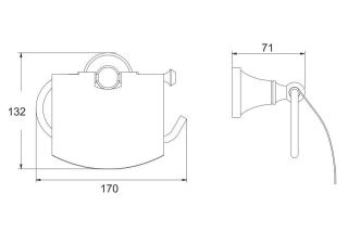 Держатель для туалетной бумаги Rose RG1905H чёрный